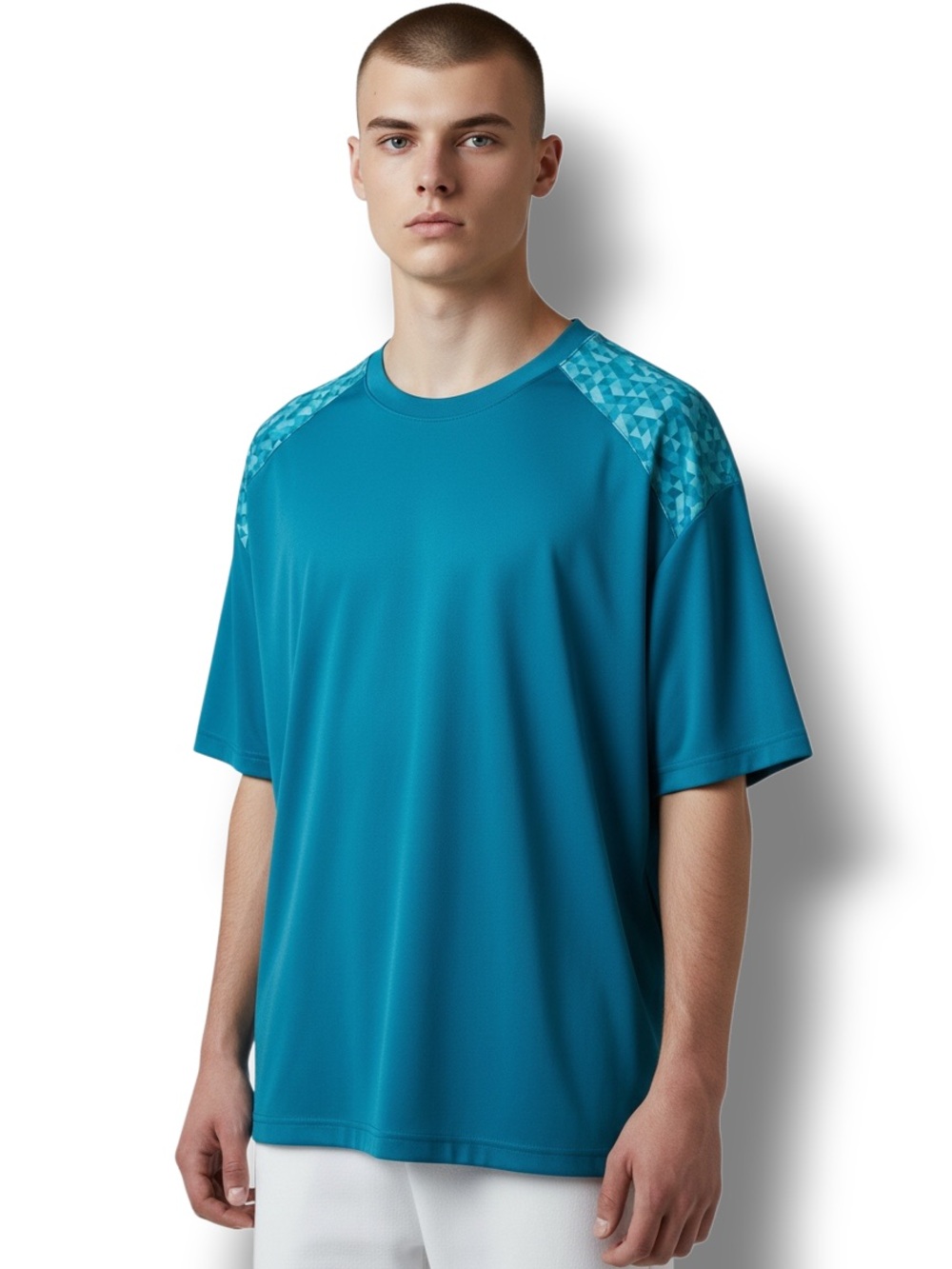 Zelos Mens Short Sleeve Active Workout Tee, Teal, size XL